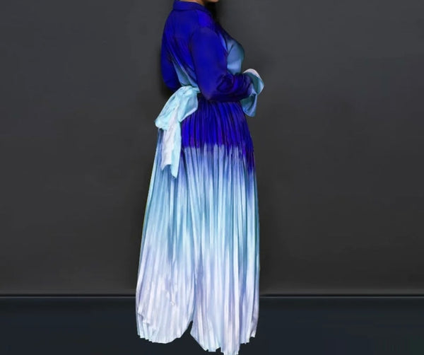 Women Fashion Full Sleeve Gradient Two Piece Pant Set