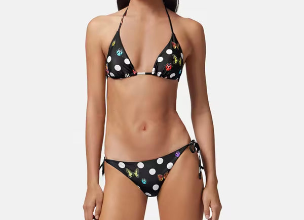 Women Sexy Halter Butterfly Polka Dot Bikini