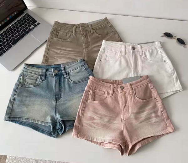 Women Color Fashion Denim Shorts