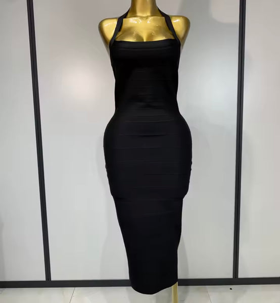 Women Sexy Halter Sleeveless Bandage Dress