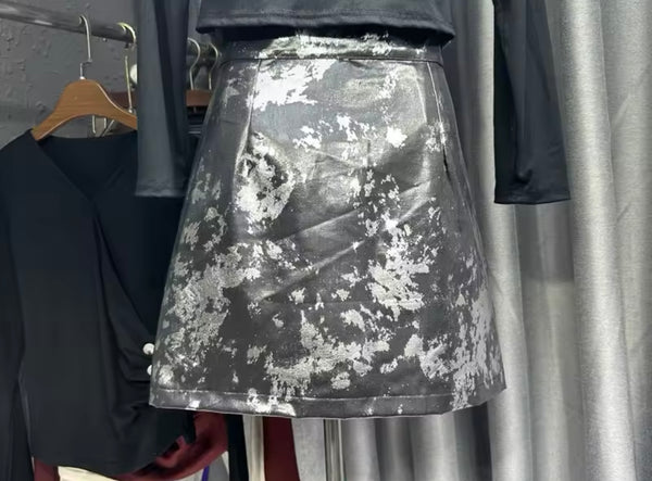 Women Sexy Fashion Color Patchwork Denim Skirt