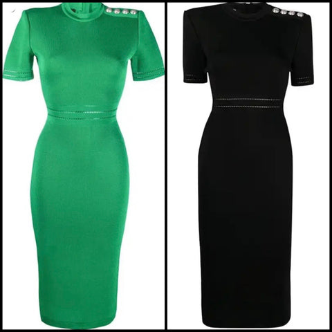 Women Solid Color Short Sleeve Back Zipper Dress