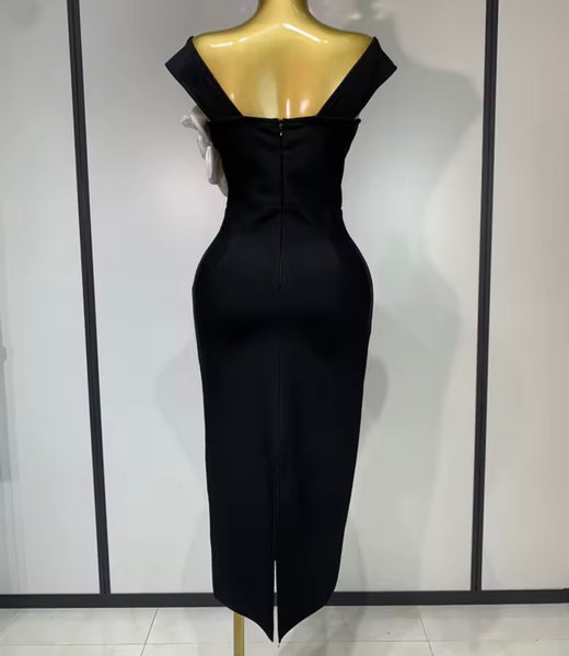 Women Sexy Sleeveless 3D Floral Print Dress