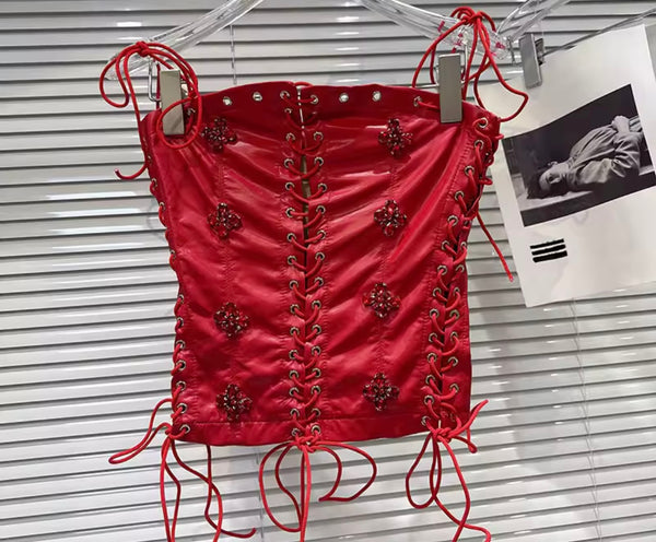 Women Sexy Strapless Sequins Corset Two Piece Short Set