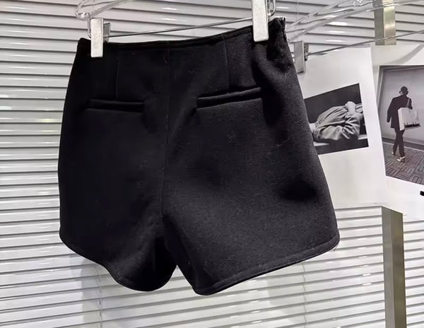 Women V-Neck Full Sleeve Lace Two Piece Button Short Set