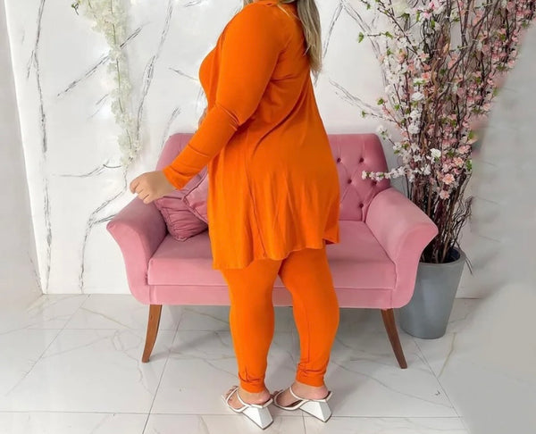 Women Solid Color Fashion Three Piece Pant Set