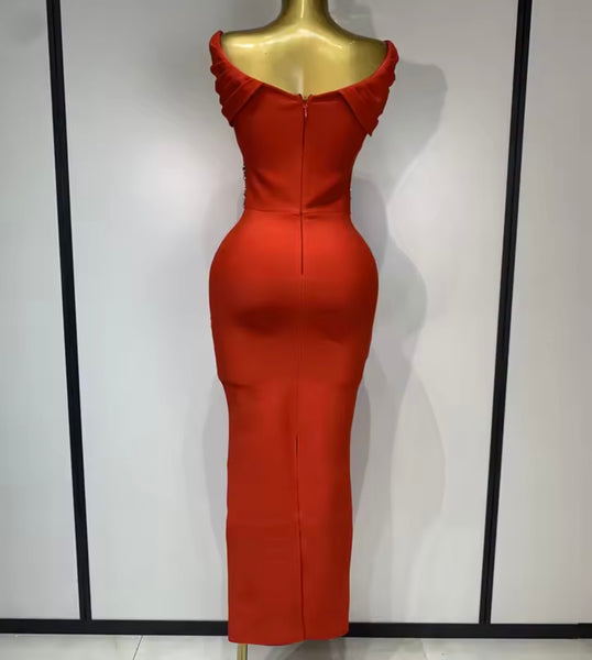 Women  Rhinestone Patchwork Sexy Sleeveless Bandage Dress