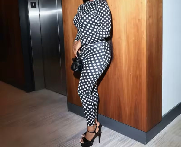 Women Fashion Open Back Full Sleeve Printed Jumpsuit