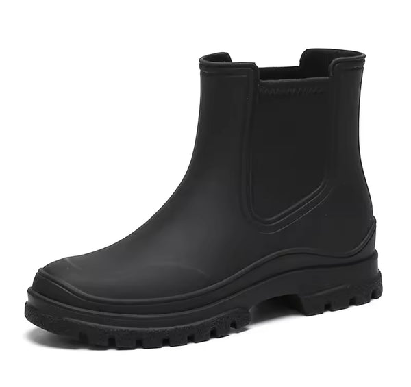 Women Fashion Color Ankle Rain Boots