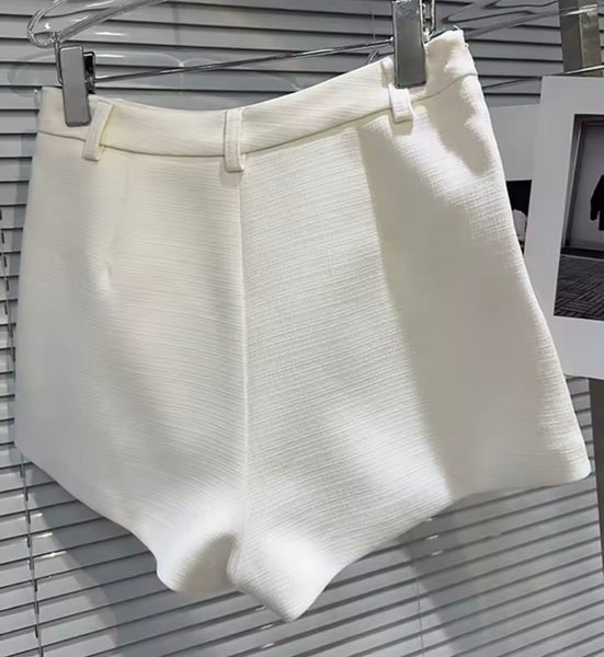 Women Sexy Button Strapless Two Piece Short Set