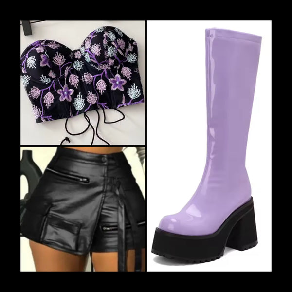 Women Fashion Faux Leather Wrap Shorts