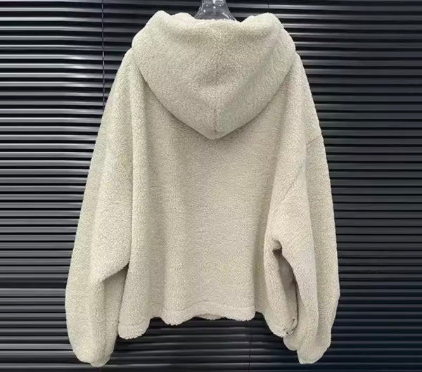 Women Letter Print Hooded Sweater Two Piece Plaid Pleated Skirt Set