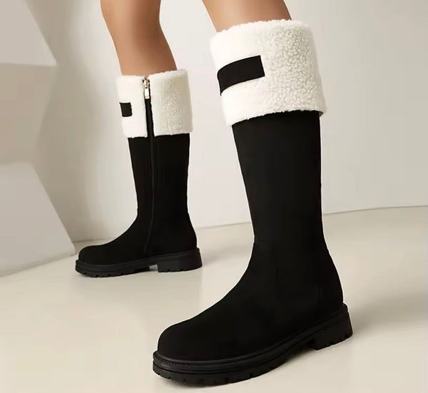 Women Wool Suede Fashion Ankle/Mid Calf Flat Boots