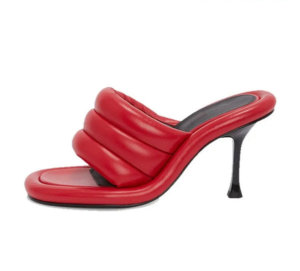 Women Fashion High Heel Slide On Sandals