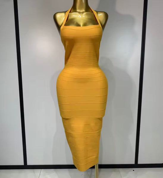 Women Sexy Halter Sleeveless Bandage Dress