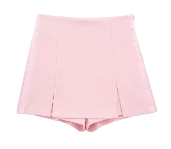 Women Sexy Strapless Button Up Two Piece Wrap Short Set