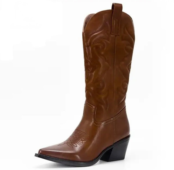 Women Fashion Color Western Boots