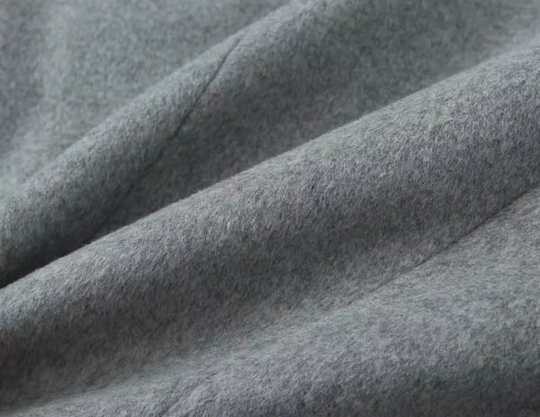 Women Fur Patchwork Button Up Full Sleeve Two Piece Short Set