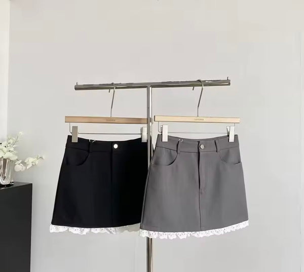 Women Sexy Fashion Lace Patchwork Skirt