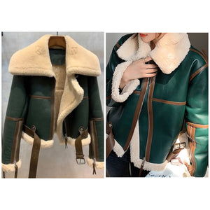 Women Fashion Color Patchwork Belted Jacket