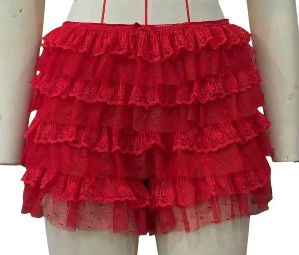 Women Fashion Striped Jacket Three Piece Ruffled Short Set