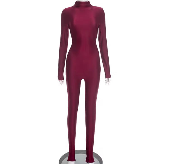 Women Turtleneck Full Sleeve Fashion Jumpsuit