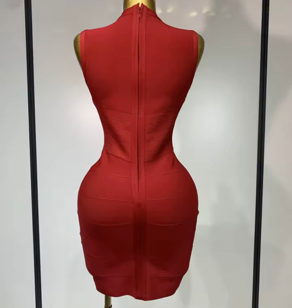 Women Sexy Sleeveless Cut Out Bandage Dress