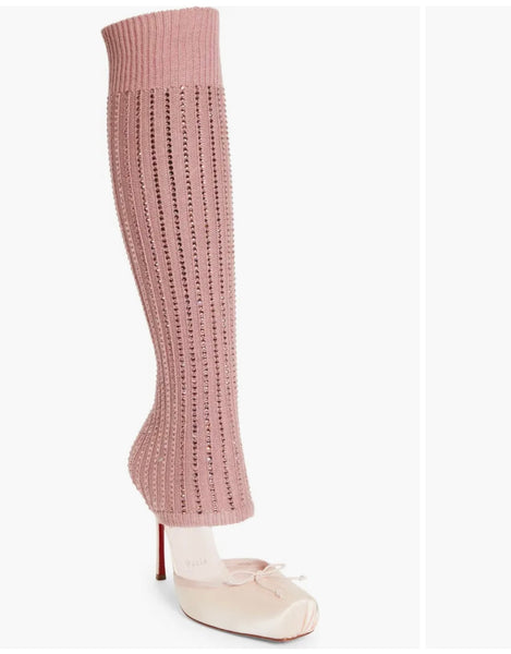 Women Fashion Rhinestone High Heel Knee Length Boots