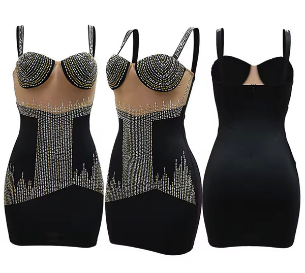 Women Color Bling Mesh Sexy Sleeveless Dress