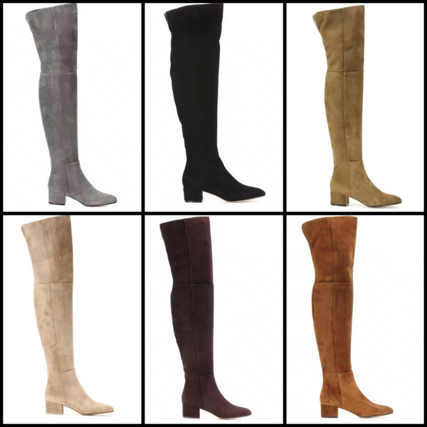 Women Fashion Color Suede Over The Knee Boots