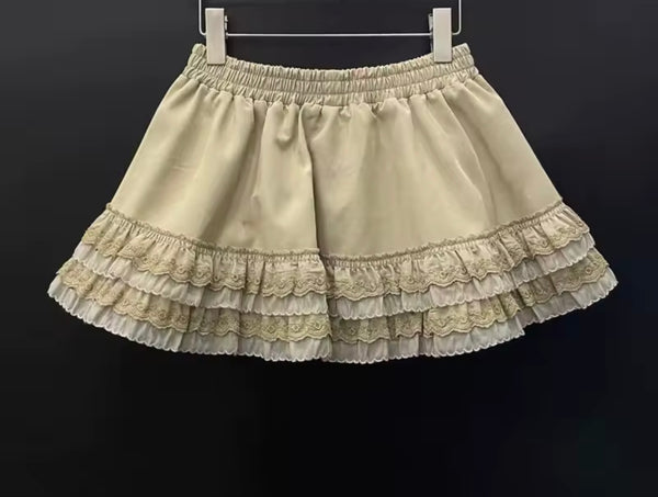 Women Fashion Khaki Three Piece Skirt Set