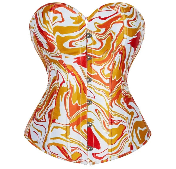 Women Printed Sexy Strapless Corset Top