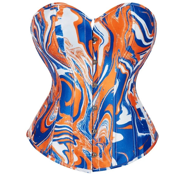 Women Printed Sexy Strapless Corset Top