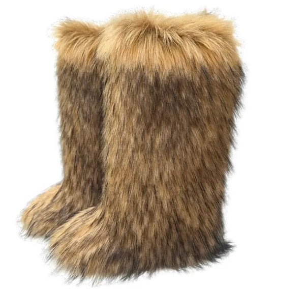 Women Faux Fur Fashion Mid-Calf Boots