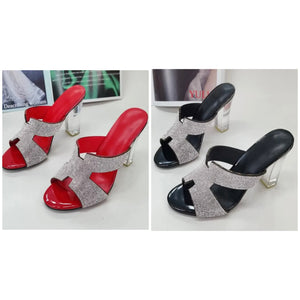 Women Bling Open Toe Transparent High Heel Sandals