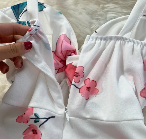 Women Sexy Sleeveless Floral Summer Dress