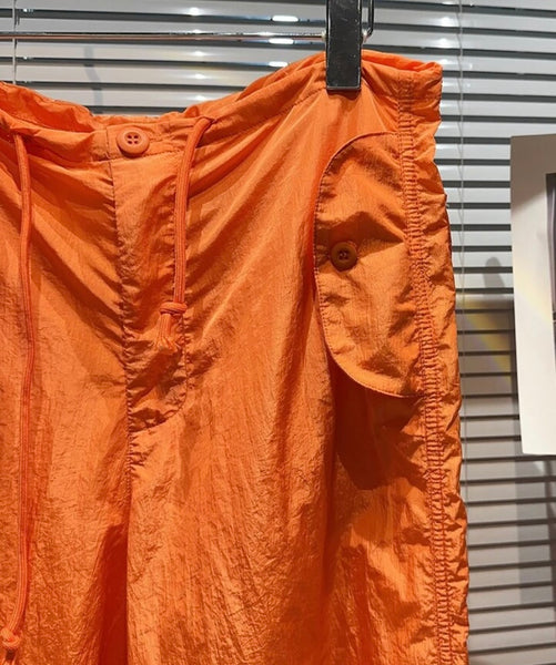 Women Orange Fashion Drawstring Pants