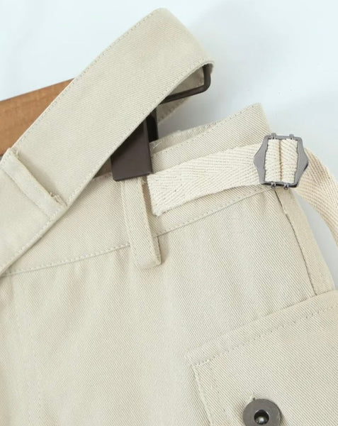Women Side Pocket Solid Color Fashion Skirt