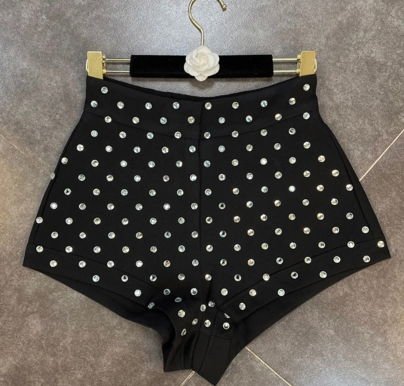Women Rivet Fashion Mini Shorts