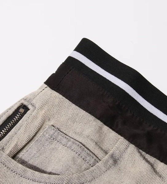 Women Fashion Gray Denim Skirt