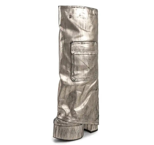 Women Platform Printed Fashion Knee High Boots