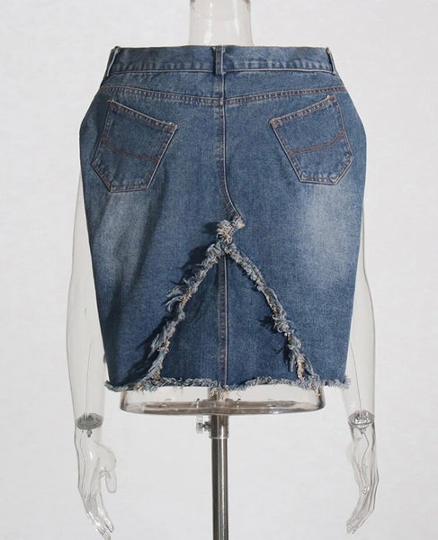 Women Fashion Sleeveless Denim Two Piece Pant Set