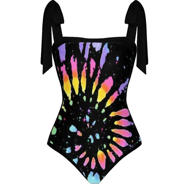 Women Sexy Tie Dye Swimsuit Cover Up Set