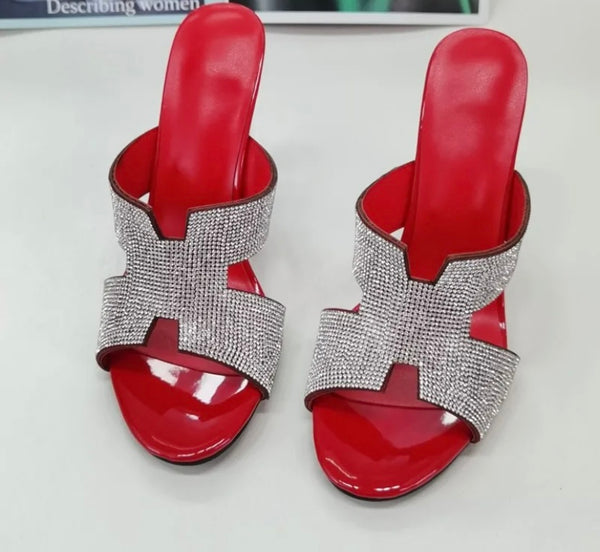 Women Bling Open Toe Transparent High Heel Sandals