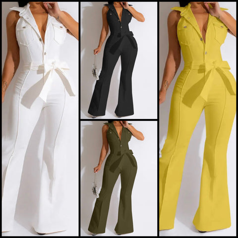 Women Solid Color Button Up Halter Romper