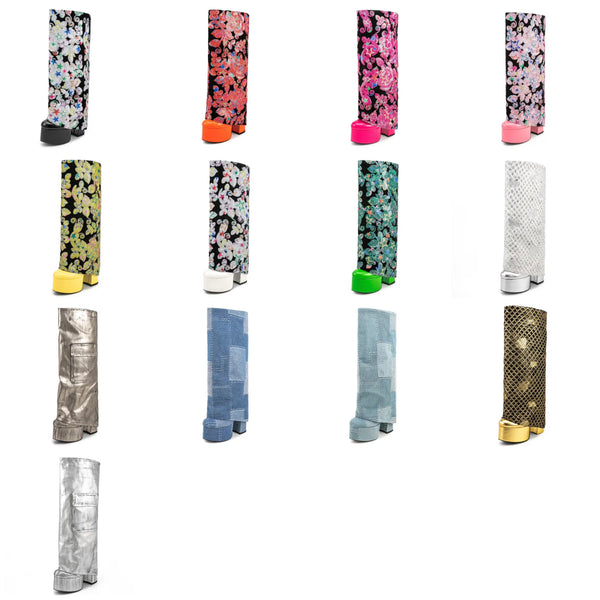 Women Platform Printed Fashion Knee High Boots