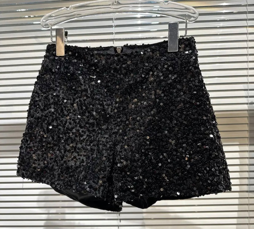 Women Sequins Fashion Mini Shorts