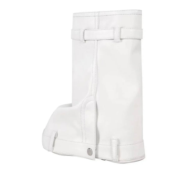 Women Fashion PU Zipper Lock Platform Boots