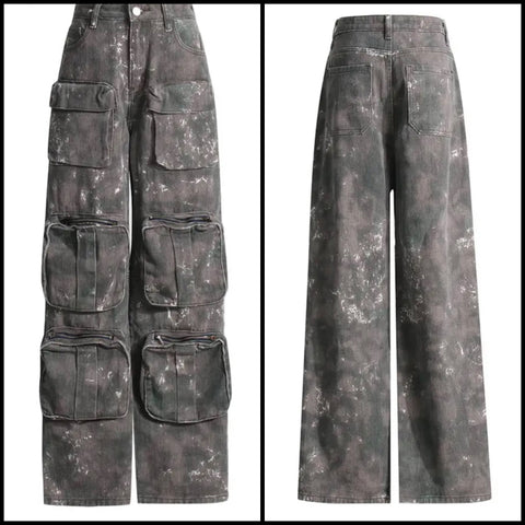 Women Pocket Camouflage Fashion Denim Pants