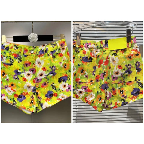 Women Floral Fashion Summer Shorts